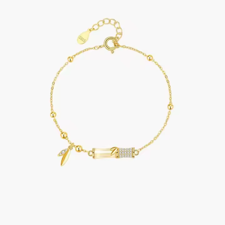 Pulsera de Bambú de Jade Hetian Puro Tenda de Joyería de Plata 2023 Regalo de Cumpleaños Moderno para Novia - 1