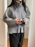 Suéter De Mujer, suéteres De invierno para Mujer, cárdigan Traf, tejido grande para Mujer, Ropa De abrigo De punto holgada De manga larga, Ropa De Mujer - details 0