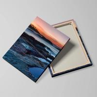 Pintura de Landschape de Montañas y Ríos de Natureza en Lienzo Decorativo para Dormitorio con Marco Poster de Arte Mural Picture Decor de Marca DHROOM - details 1