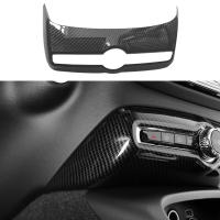 Compartimento central de fibra de carbono ABS para coche, perilla de ajuste de volumen, marco de decoración, embellecedor de cubierta para Volvo XC40 2019-2020 - details 1