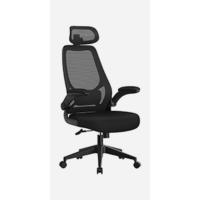 Silla giratoria de Oficina Silla de Escritorio de Malla con reposacabezas Mecanismo sincronizado y Altura Ajustable Negro - details 24