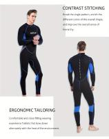 Traje de neopreno completo para hombre, con cremallera en la espalda, alta elasticidad, con protección solar - details 6