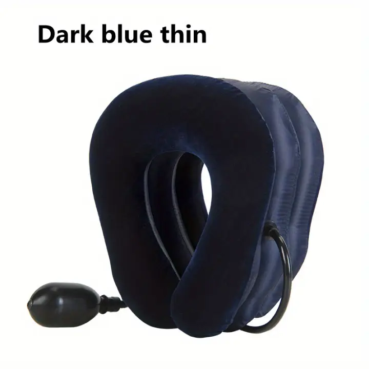 1PC Grueso/Delgado Estirador de Cuello Almohada de Masaje de Cuello Almohada de Viaje Almohada de Relajación de Cuello Almohada de Estiramiento de Cuello Almohada de Tracción de Cuello Almohada Inflable - 1