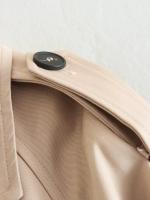 Gabardina recortada de manga larga para mujer, chaqueta de diseño recortado, abrigos sueltos informales de calle, Top elegante - details 4