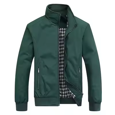 Chaqueta Bomber Ligera Casual para Hombres Abrigo con Cremallera para Primavera y Otoño - 1