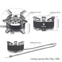 BU B18 18000W Camping de alta potencia con encendido piezoeléctrico Estufa de mochilero de gas de siete núcleos a prueba de viento al aire libre - details 2