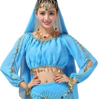 Tops brillantes con cuentas de lentejuelas en el vientre, disfraces de baile sexys, disfraces con flecos para festivales, discotecas, fiestas, Tailandia, India y Arabia - details 30