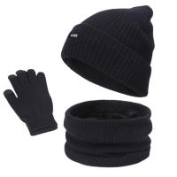 Conjunto de bufanda de punto para hombre y mujer, gorro térmico cálido, grueso, para invierno - details 6
