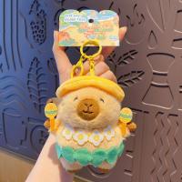 Llavero de capibara de peluche suave de dibujos animados, estilo isla, colgante para bolso, muñecos de capibara, adornos colgantes, lindo llavero para coche, regalos - details 3