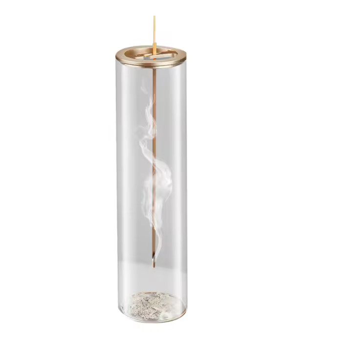 Incense Holder for Sticks [Anti-Ash Flying], Insence-Stick Burner Holder with Removable Glass Ash Catcher, for Home - 1