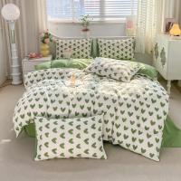 Conjunto de Cama Floral Retro Coreano Sábanas de Algodón Lavado 100%, Funda de Edredón Suave, Funda de Almohada - details 12