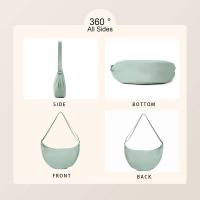 Luna creciente Elegante bandolera verde lago Bolso de un solo hombro bellamente diseñado con correas ajustables Mochila de lujo de alta gama - details 1