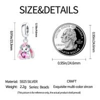 Munchkin-Colgante de Plata de Ley 925 para mujer, pulsera con cuentas de color rosa, serie Sweetheart, novedad de 2024 - details 6