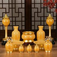 Buda de Jade Liuli en Casa Ofrenda Interior con Sutra del Corazón y Flor de Loto - details 21