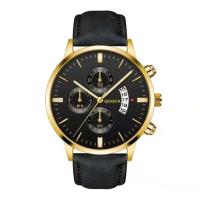 Reloj de pulsera deportivo de estilo clásico de lujo de primera calidad, funda de aleación, correa de cuero, reloj de pulsera de cuarzo para negocios, reloj con calendario, regalo - details 4