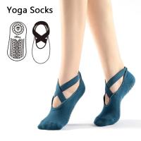 Calcetines de yoga antideslizantes para mujer, medias transpirables de vendaje, pilates, ballet, baile, medio dedo del pie - details 0
