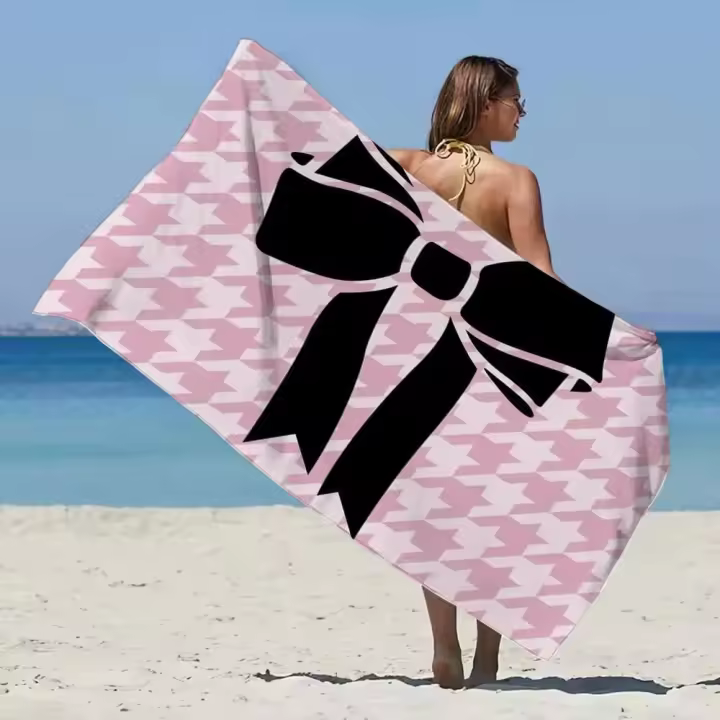 Toallas de gimnasio de secado rápido para Fiess con diseños rosa, paño de microfibra absorbente para Sauna, toalla de playa grande de algodón para hombre - 1