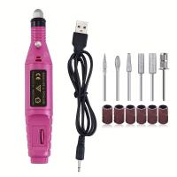 Máquina de taladro eléctrico para uñas, Pulidora portátil para manicura y pedicura con 6 puntos y bandas de lijado, USB - details 1