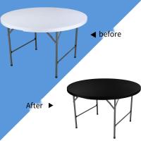 Mantel elástico duradero para mesa redonda, mantel elástico de Color sólido resistente a las manchas, mantel plegable lavable para mesa de Picnic para el hogar - details 2