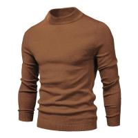 Suéter grueso de cuello alto de invierno para hombres, suéter casual de cuello alto de color sólido, cálido y cómodo, jersey de cuello alto para hombres - details 12