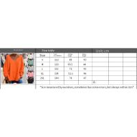 Suéter De Punto Con Cuello En V Y Manga Larga Para Mujer Estilo Casual Suéter Sobredimensionado Con Bajo Extensión Poliéster Sin Cierre - details 0