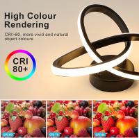 Plafón LED de Techo Nórdico, 22W, 2500LM - GOECO-3000/6500K, Luz Blanca Caliente/Fría - 25*25*12 CM - Negro - Diseño Floral - details 12