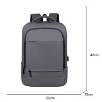Mochila para ordenador portátil para hombre, resistente al desgaste, carga USB, adecuada para ordenador portátil de 16 pulgadas, diseño de tira reflectante, bolsa de negocios - details 2