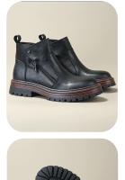 Botas de cuero de gama alta para hombre, botas Chelsea, suela suave transpirable de piel de vaca de primera capa - details 6