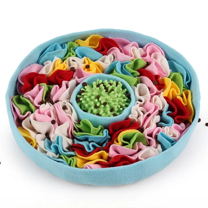 Alfombra de peluche para mascotas, rompecabezas para perros, entrenamiento Universal de comida lenta con juguetes pequeños, interacción de juego en las cuatro estaciones - 1
