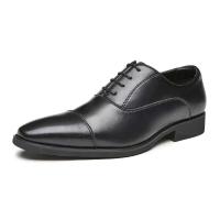Zapatos Oxford de suela blanda formal para hombre de negocios triples de cuero con cordones en punta - details 0
