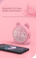 Nuevo Reloj despertador para niños, Altavoz Bluetooth, despertador para mesita de noche, espejo, temporizador de despertador - details 5