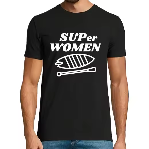 super mujeres sup,Camiseta de Pádel Divertido, ropa para exteriores - 1
