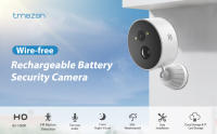TMEZON-cámara de seguridad IP inalámbrica para exteriores, videocámara de 1080P con WIFI, batería recargable, Audio bidireccional, aplicación ICSEE de movimiento PIR - details 0