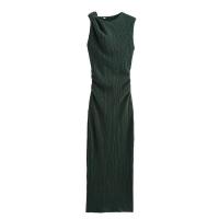 Casual Chic Verano Sin mangas s, Moda femenina larga y recta por - details 3
