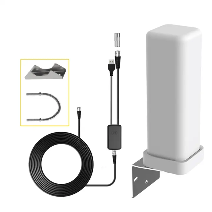 Antena de TV Digital 4K 35dBi para exteriores, amplificador de señal de largo alcance, Canal HDTV gratuito, 6000 millas, para ATSC/DVB-T/DMB-T/ISDB-T - 1