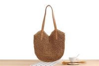 Bolso de hombro de moda para mujer, bolso tejido con cuerda de papel, bolso de playa para vacaciones, mochila de hombro - details 1