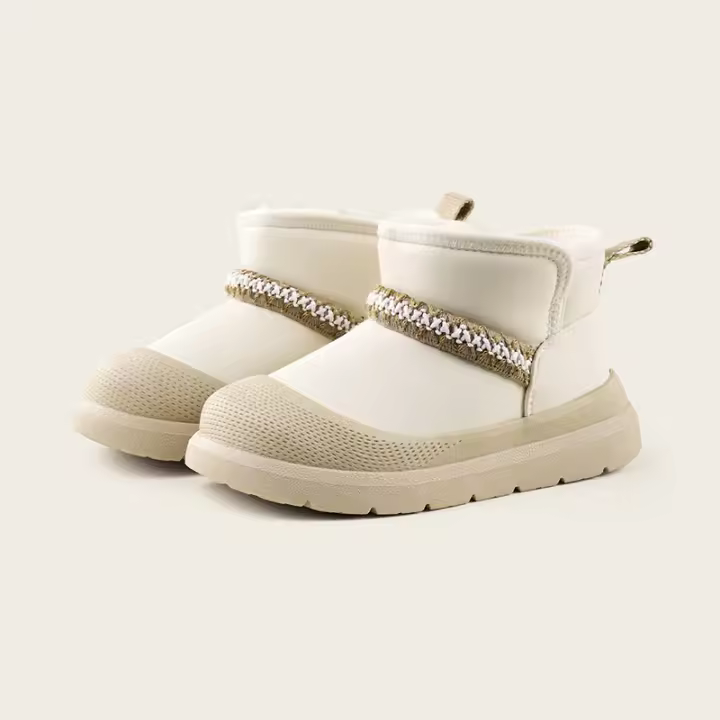 Botas de nieve nuevas para niño, engrosadas, grandes, zapatos de algodón, botas de niña - 1