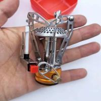 Mini quemador de gas plegable para acampar, estufa pequeña ultraligera, picnic, cocina, senderismo, utensilios de cocina de supervivencia - details 4