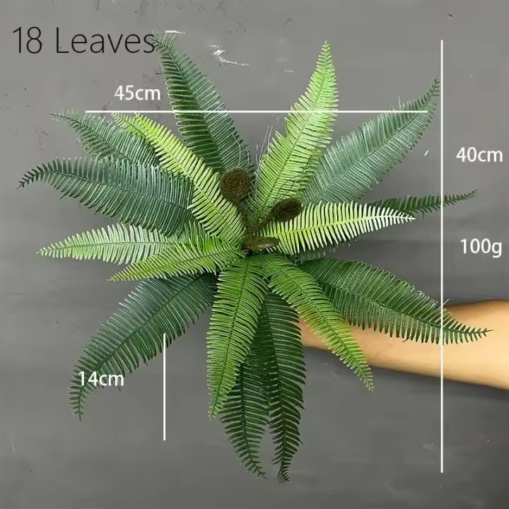 Grandes Hileras Artificiales Plantas de Palmón Tropical Árboles Persios Falsos para Jardín al Aire Libre - 1