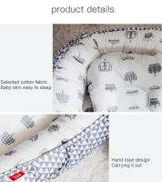 Cama de bebé para recién nacidos,Cuna Portátil Para Bebé 85x50cm Con Almohada Y Parachoques Algodón ,Alfombra de Juego Plegable para Bebés cesta de dormir infantil para 0-24 meses - details 8