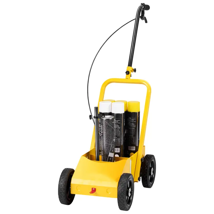 SucceBuy Máquina para marcar líneas de rayas 24 x 13 x 35,4 pulgadas, 4 ruedas, resistente con ancho ajustable para carreteras, estacionamientos, campos deportivos - 1
