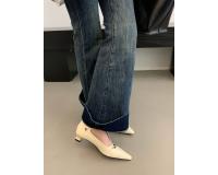 Nueva moda temperamento tacones altos de las mujeres de tacón grueso puntiagudo retro Mary Jane zapatos T-correa solo zapatos - details 21