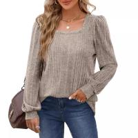 Camisetas de manga larga a la moda para mujer, jerséis informales, tops para mujer - details 3