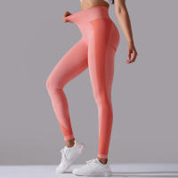 Hamidou-Pantalones deportivos sin costuras para mujer, mallas de Yoga de cintura alta, ropa de gimnasio, entrenamiento de glúteos de burbujas, pantalones para correr, Leggings de gimnasio con levantamiento de caderas - details 22