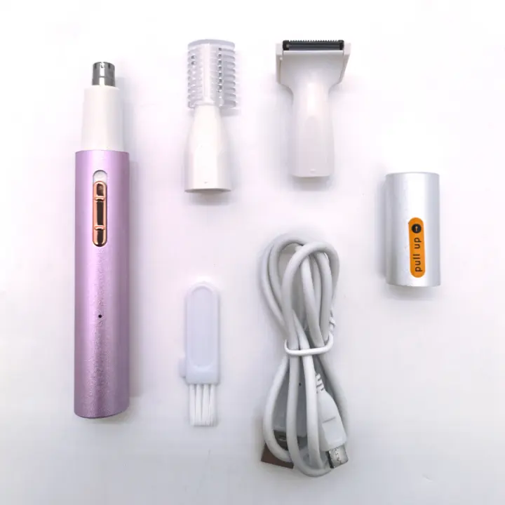 Depiladora eléctrica portátil 4 en 1 para mujer, recortadora de nariz y Oreja, afeitadora indolora para mujer - 1