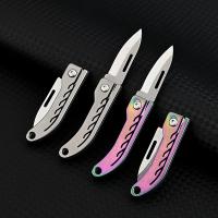 Mini cuchillo plegable TC4 de aleación de titanio Portátil, cuchillo colgante, desembalaje express, cuchillo de bolsillo, herramienta EDC para regalo - details 75