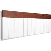 Cabecera de cama de madera para pared. Cabecera de Tablas, Superior Horizontal Blanca. Estilo Vintage, para Camas de 150 cm - details 11