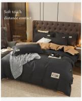 Juego de Ropa de Cama de Lujo en Tamaño King con Funda de Edredón Sábana y Funda de Almohada de Color Sólido Estilo Nórdico Diseño Impreso - details 7