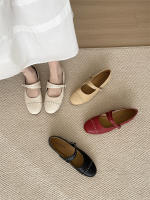 Nuevo nicho retro, cabeza redonda japonesa, zapatos individuales de suela plana, hebilla de una palabra grabada, zapatos individuales Mary Jane - details 26