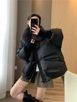 Chaqueta de Invierno de Puffa con Cuello de Piel Falsa Abrigo Cálido, Suelto, con Cremallera de Bolsillo para Mujeres - details 5